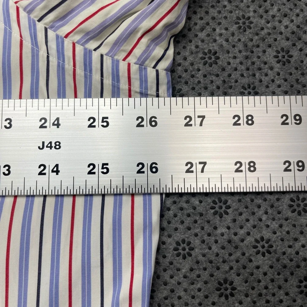 Polo Ralph Lauren Mens XL Classic Fit Striped Button Down Shirt Blue‎ Red White